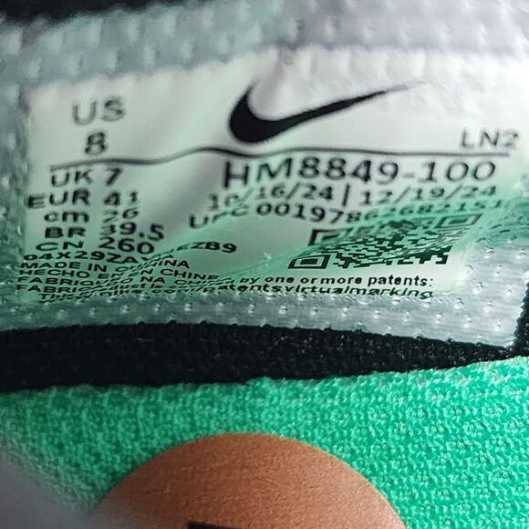 Nike Vapor Speed 3 Football Cleats Mens 8 White Stadium Green Performance Shoes - Picture 8 of 8